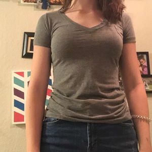 Grey tight fit top